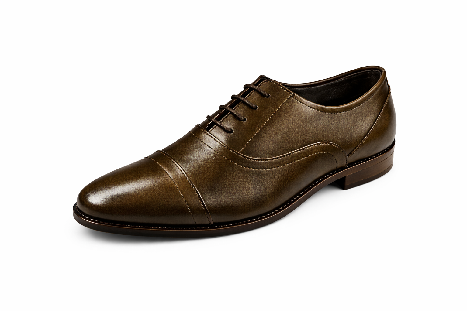 Men’s Cap Toe Oxford Shoes | Crust Leather - Brown