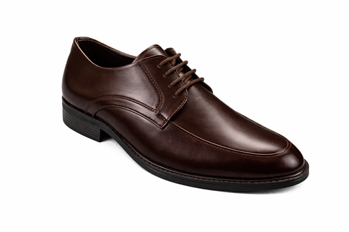 Men’s Apron Toe Derby Shoes | Vegan Leather - Brown