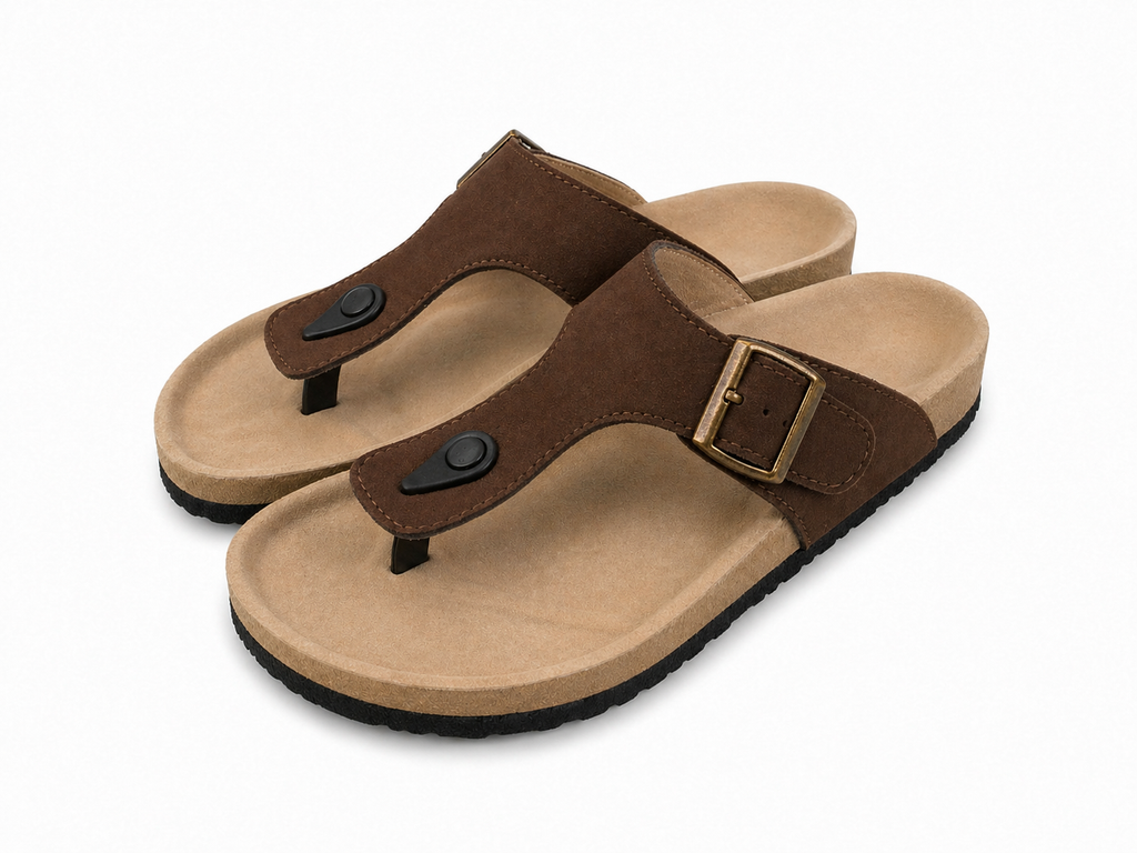 Men’s Toe Ring Sandals | Vegan Leather – Brown