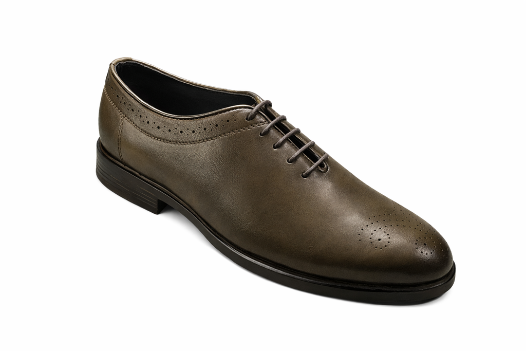 Wholecut Oxford Shoes | Crust Leather - Brown
