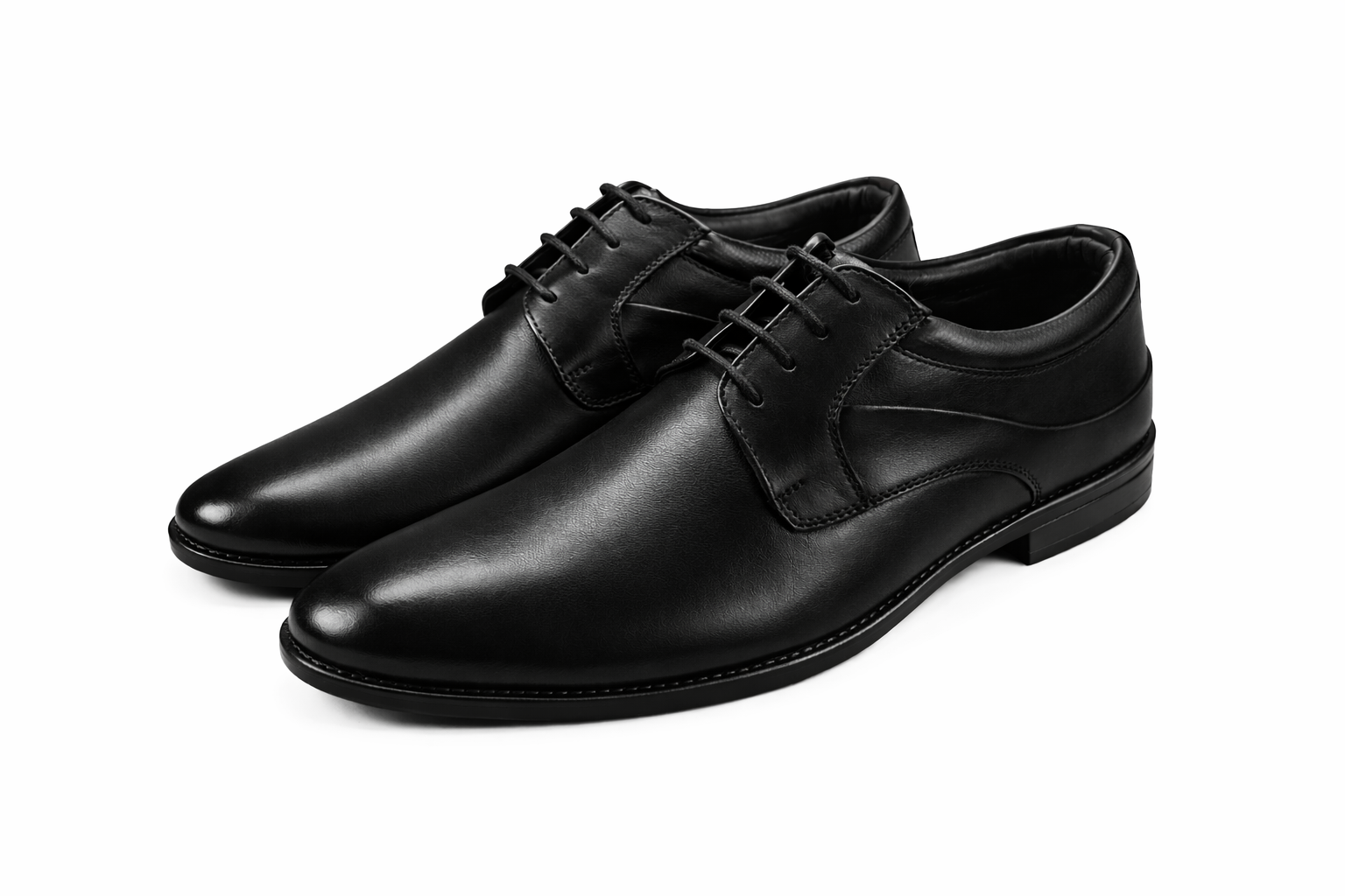 Men’s Saddle Derby Shoes | Crust Leather - Black