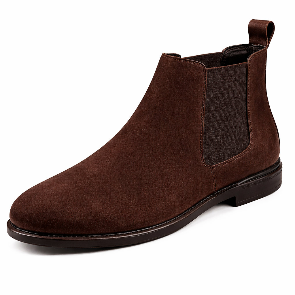 Men’s Chelsea Boots | Vegan Leather (Suede Look) - Brown