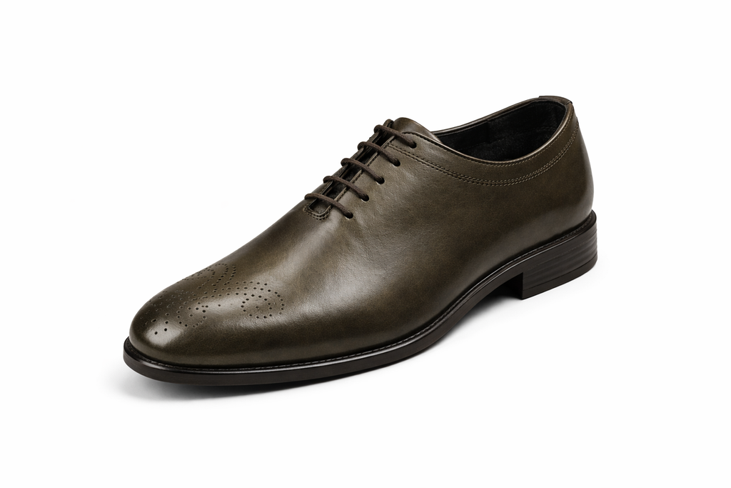 Wholecut Oxford Shoes | Crust Leather - Brown