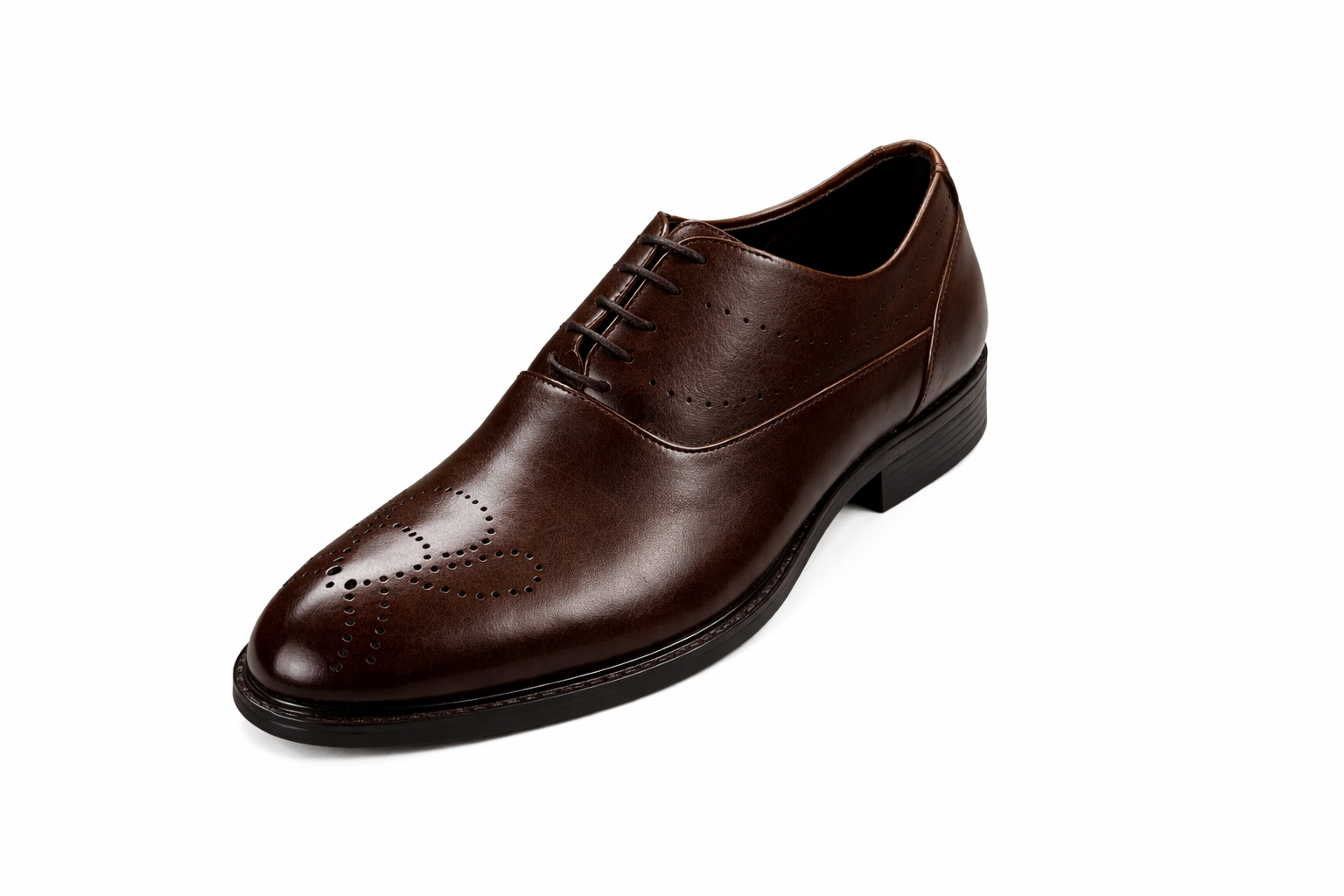 Men’s Semi Brogue Derby Shoes | Vegan Leather