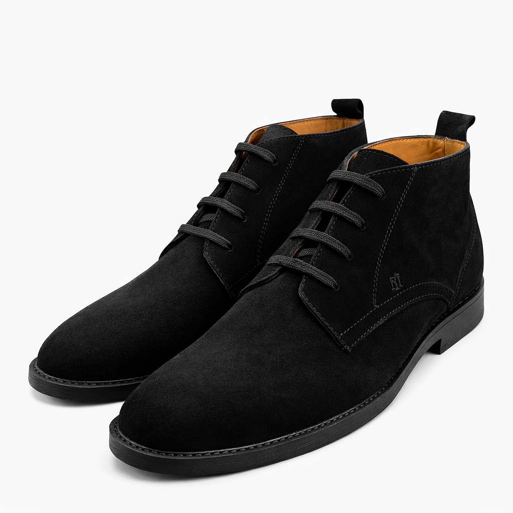 Men’s Chukka Boots | Suede Leather - Black