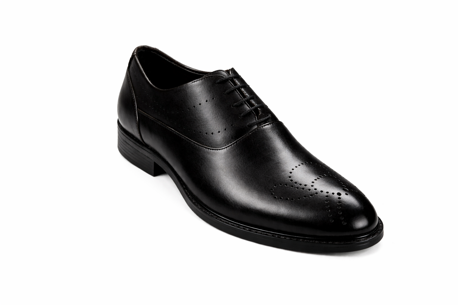 Men’s Semi Brogue Derby Shoes | Vegan Leather