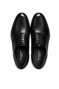 Men’s Semi Brogue Derby Shoes | Vegan Leather - Black