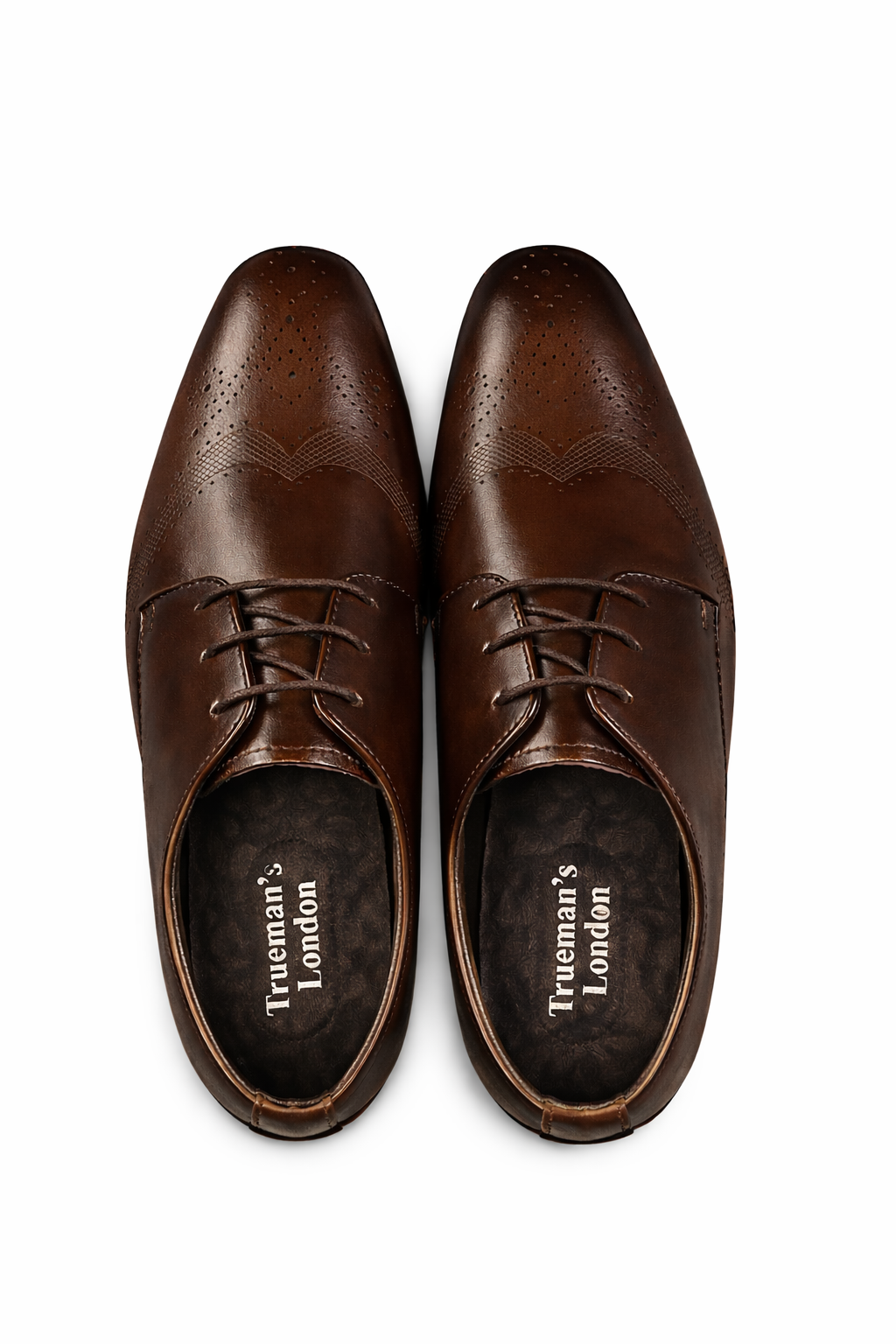 Men’s Semi Brogue Derby Shoe | Crust Leather - Brown