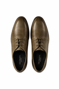 Men’s Plain Derby Shoes | Crust Leather - Brown