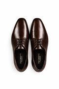 Men’s T-Toe Derby Shoes | Vegan Leather - Brown