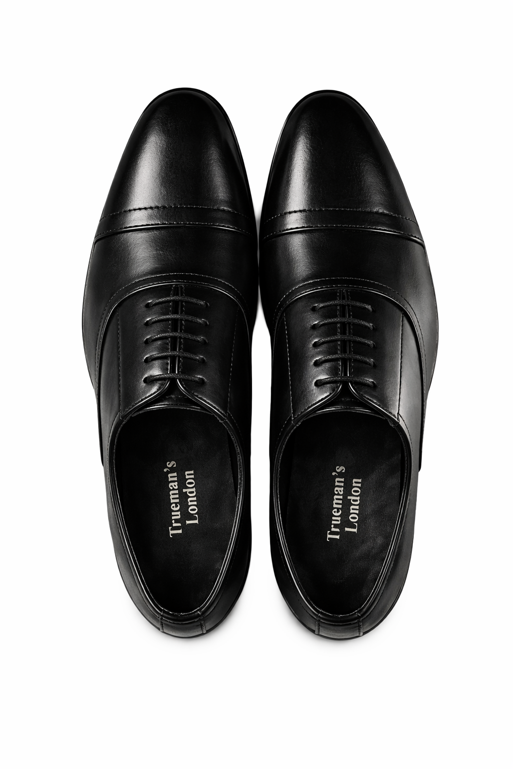 Men’s Cap Toe Oxford Shoes | Crust Leather - Black