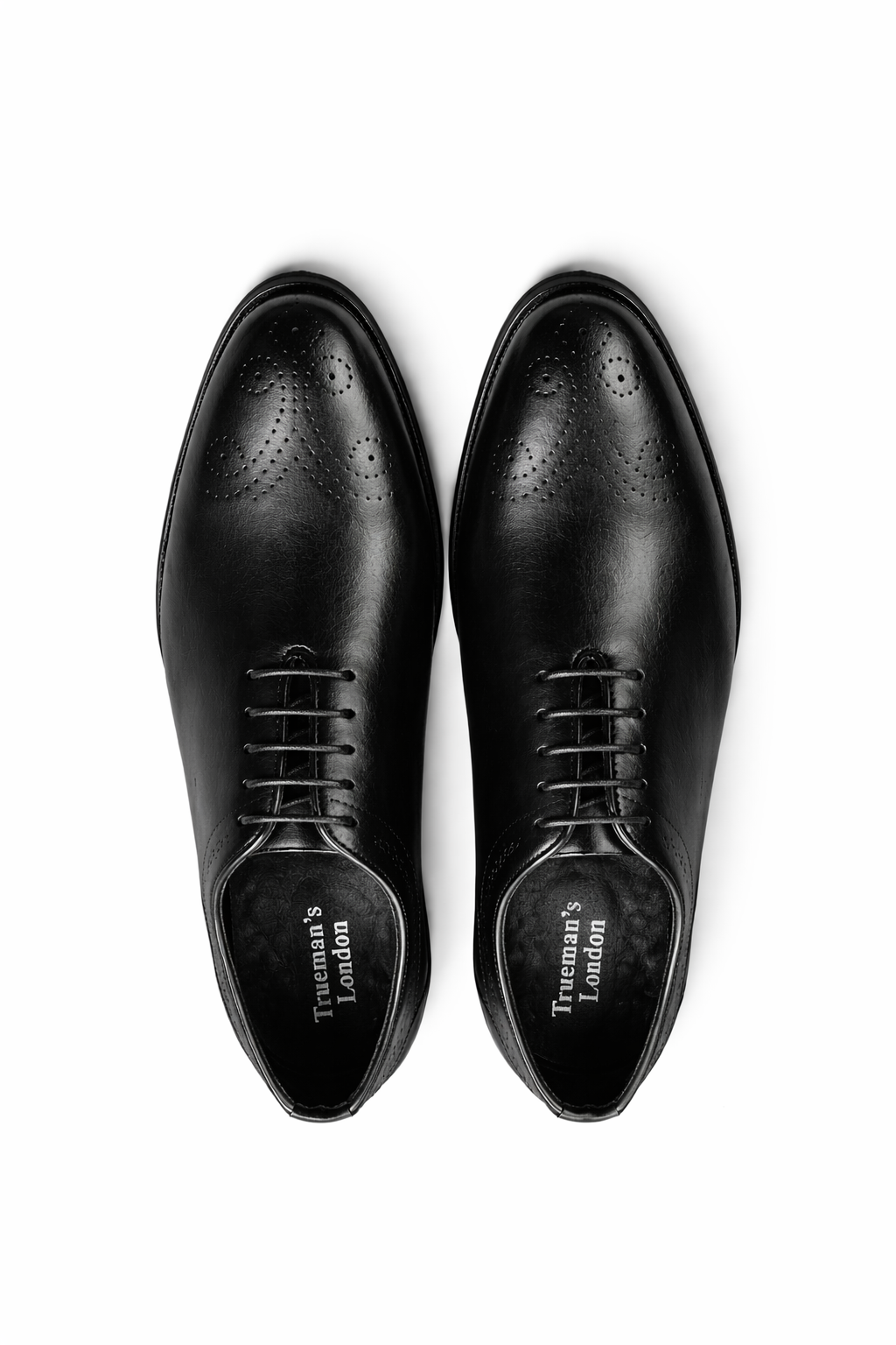 Wholecut Oxford Shoes | Crust Leather - Black