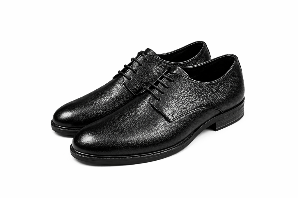Men’s Plain Derby Shoes | Mild Leather - Black
