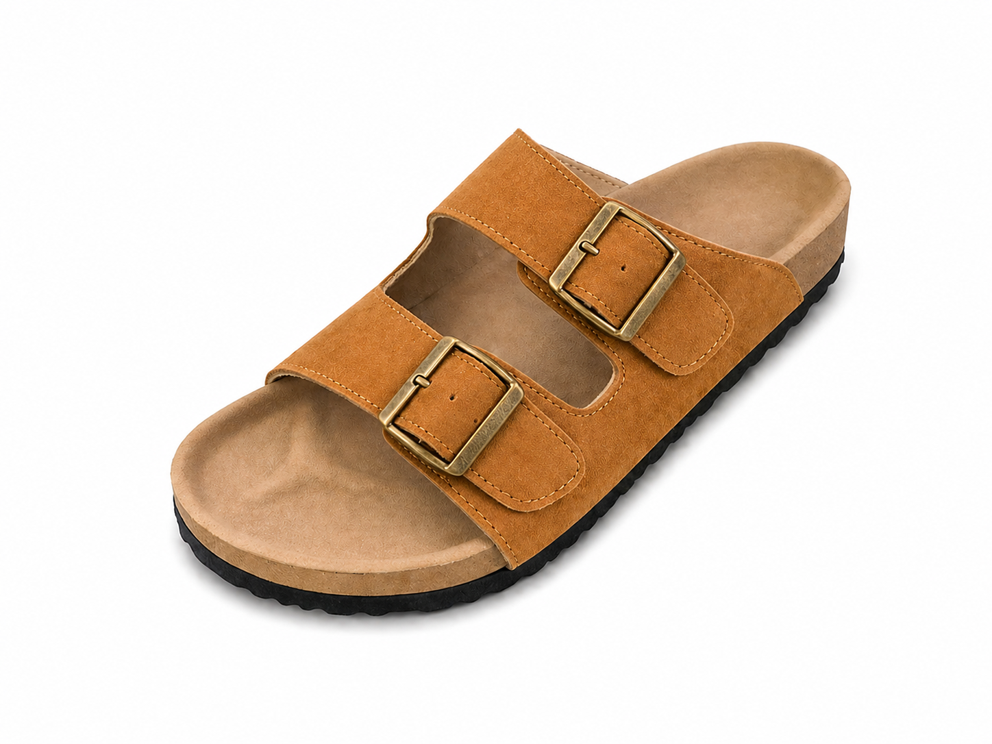 Men’s Double Strap Sandals | Vegan Leather – Tan