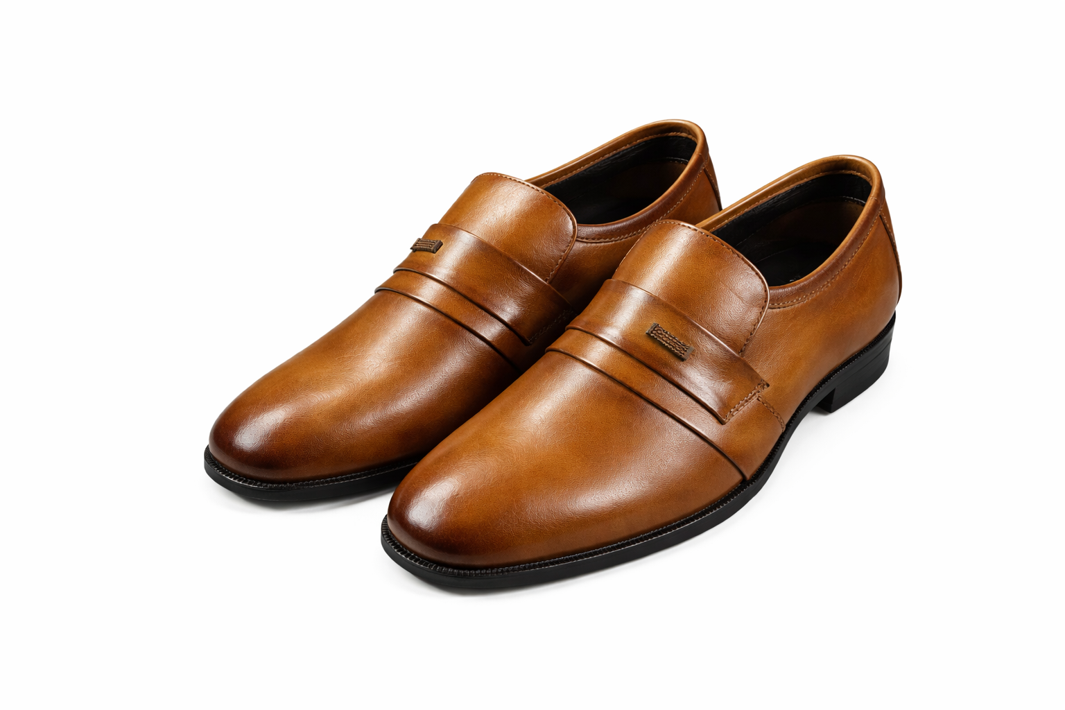 Preston T-Toe Crust Leather Derby Shoes – Tan - Image 2