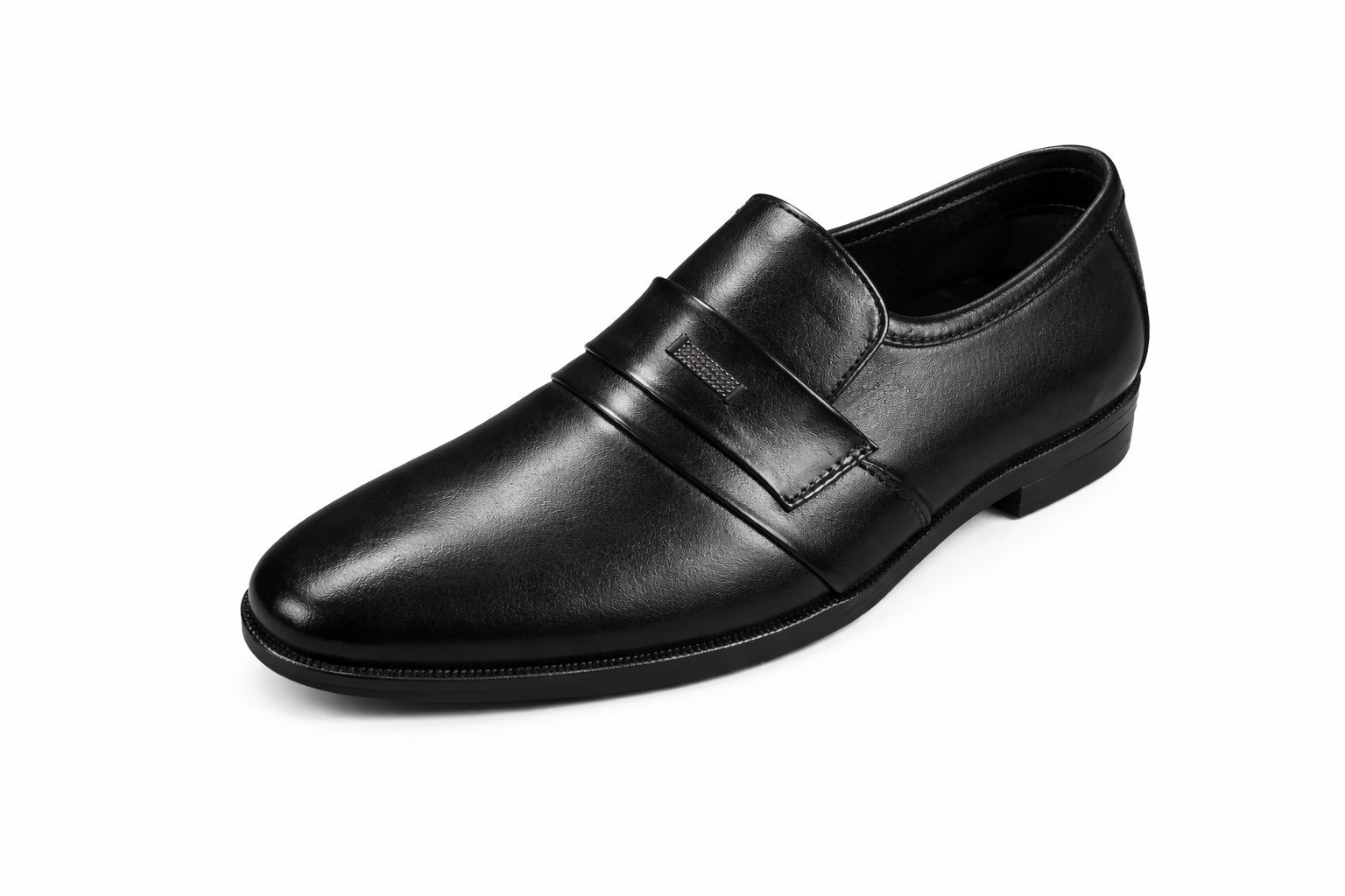 Preston T-Toe Crust Leather Derby Shoes – Black - Image 4