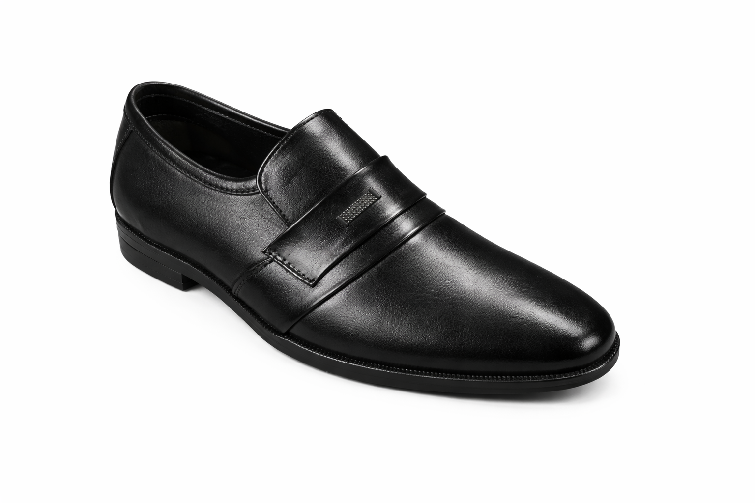 Preston T-Toe Crust Leather Derby Shoes – Black - Image 3