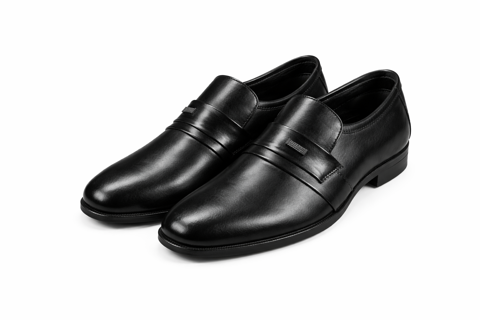 Preston T-Toe Crust Leather Derby Shoes – Black - Image 2