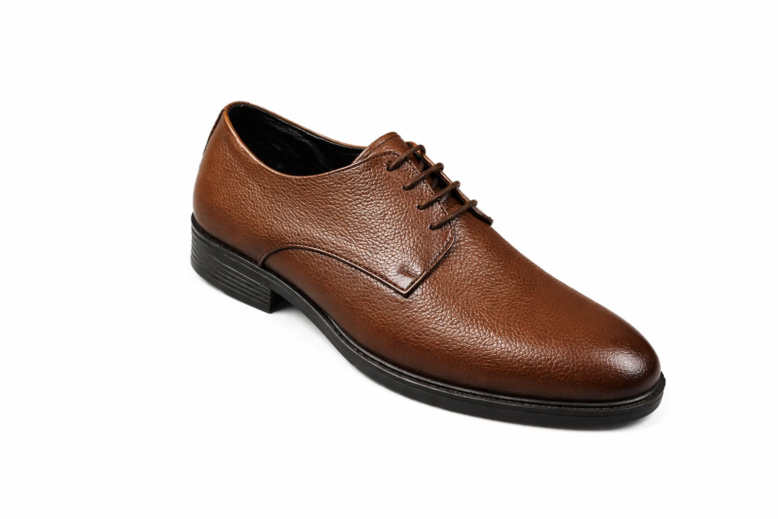 Holden Leather Derby Shoes – Brown - Image 3