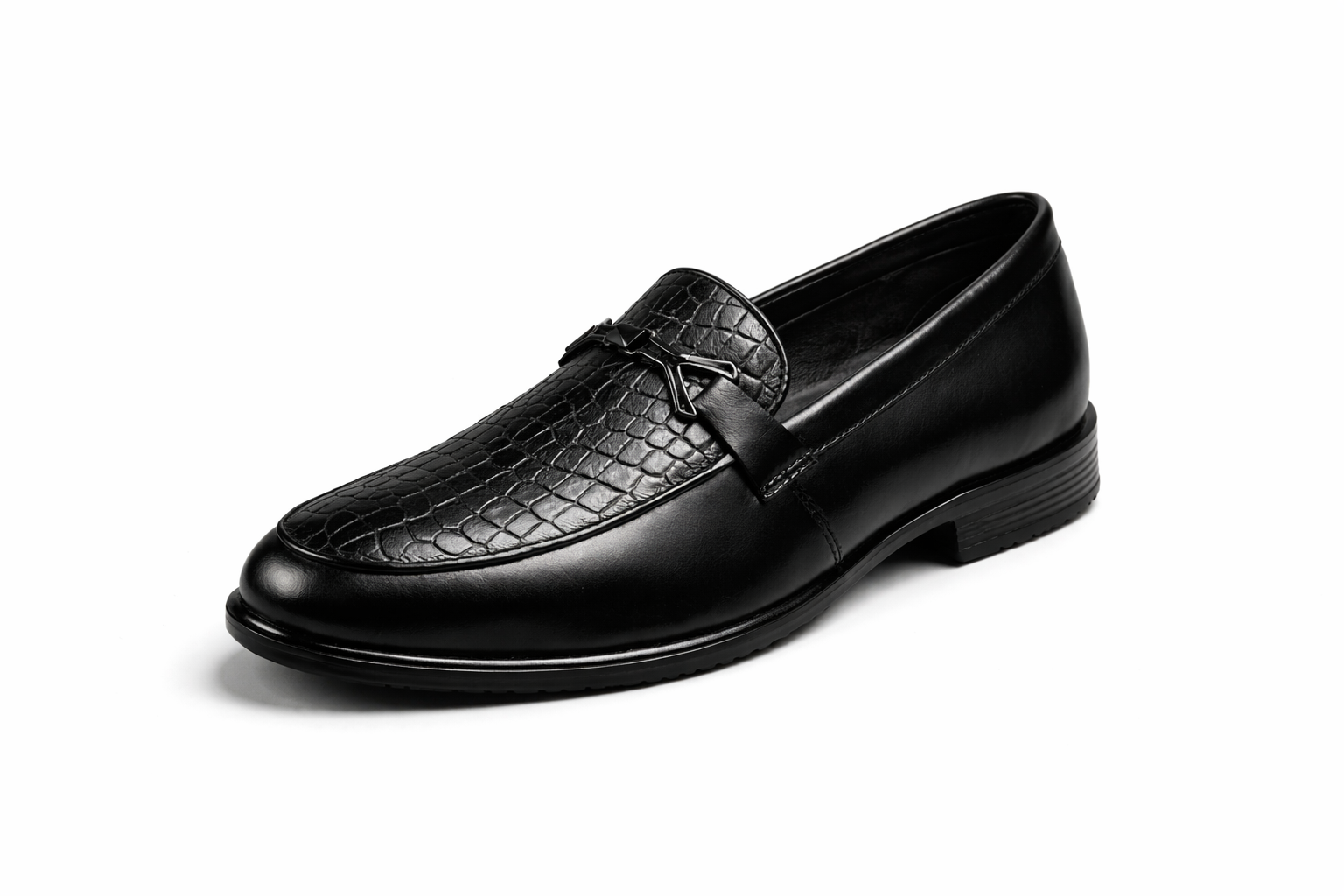 Sterling Crust Leather Loafers – Black - Image 2