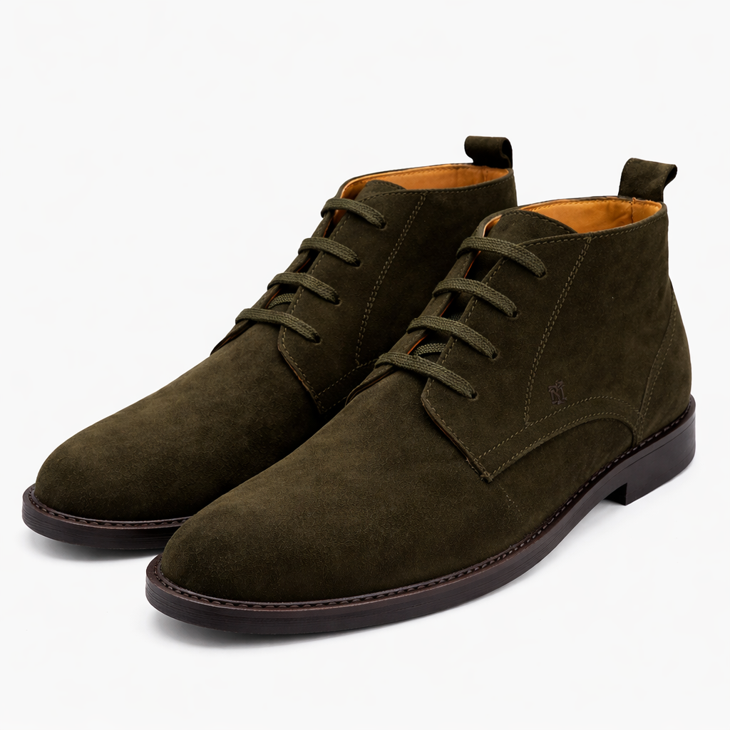 Heritage Suede Chukka Boots – Olive - Image 2