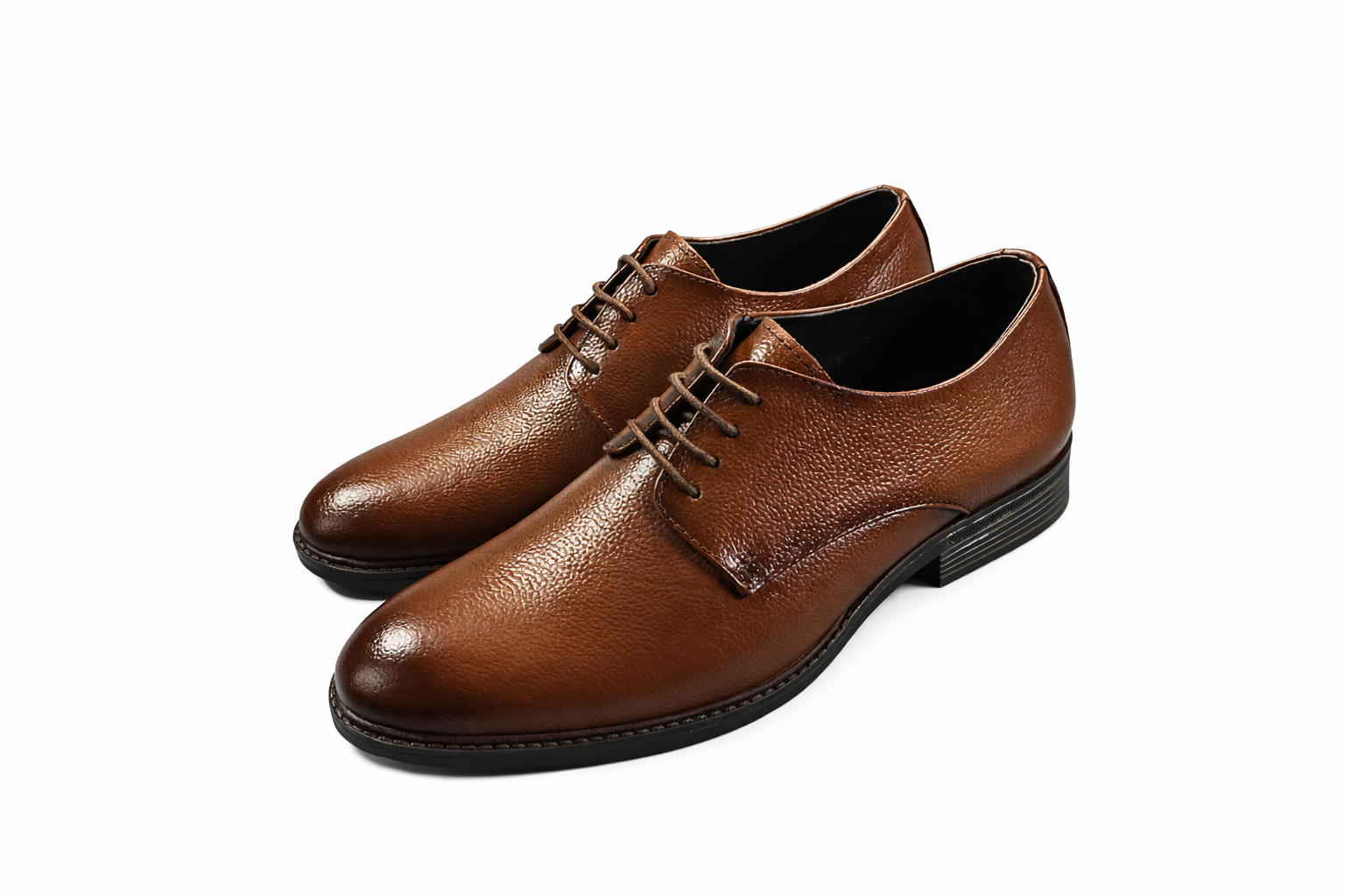 Holden Leather Derby Shoes – Brown - Image 2