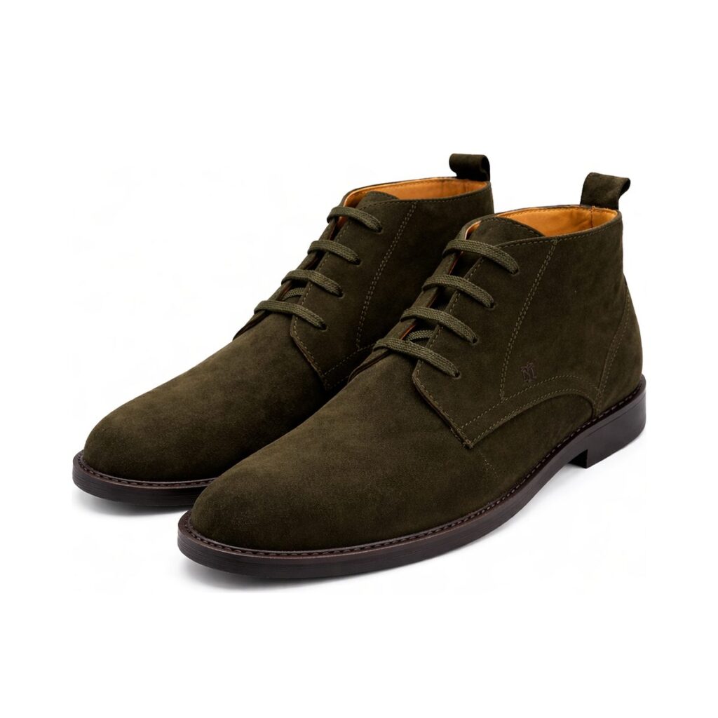 Heritage Suede Chukka Boots - Olive