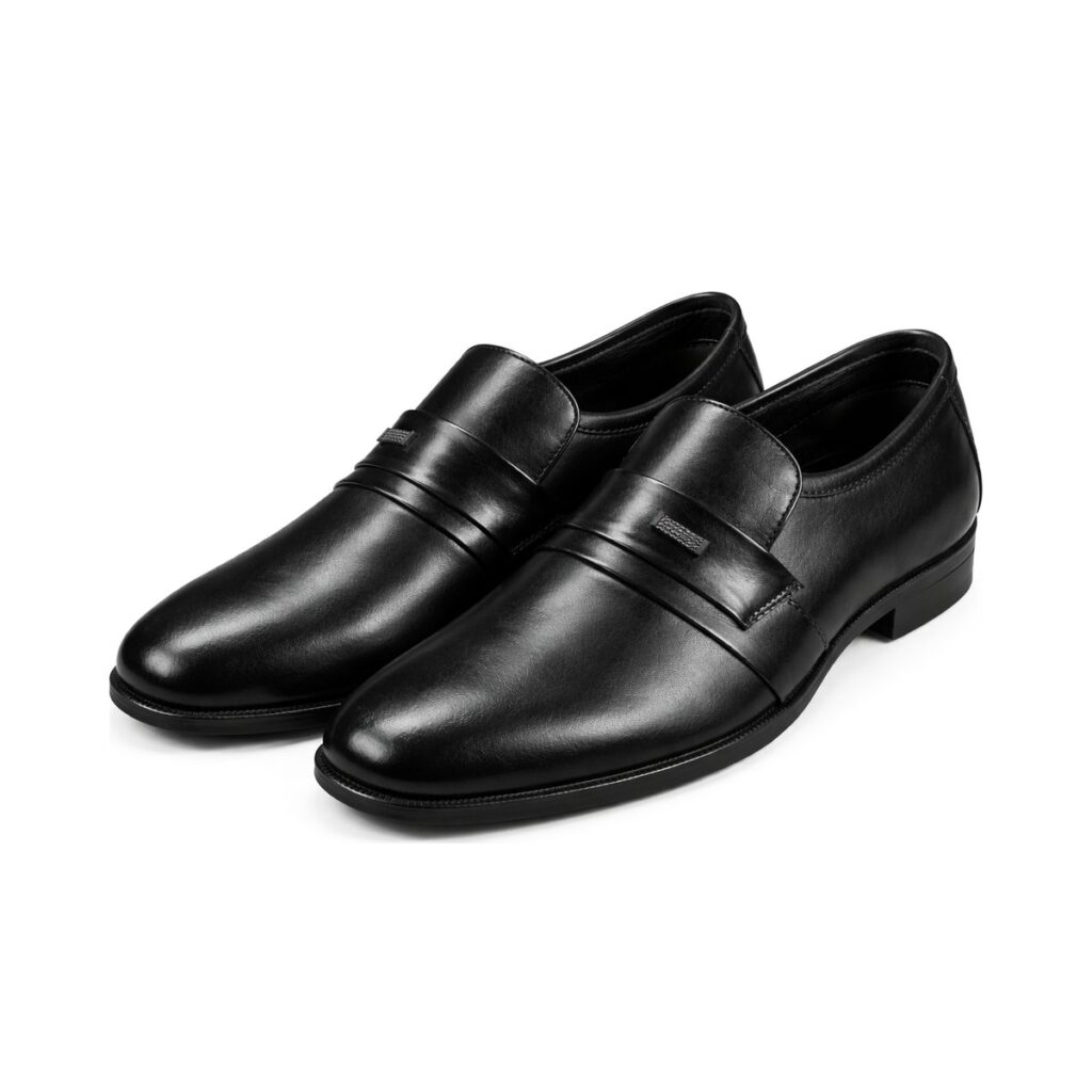 Preston T-Toe Crust Leather Derby Shoes - Black