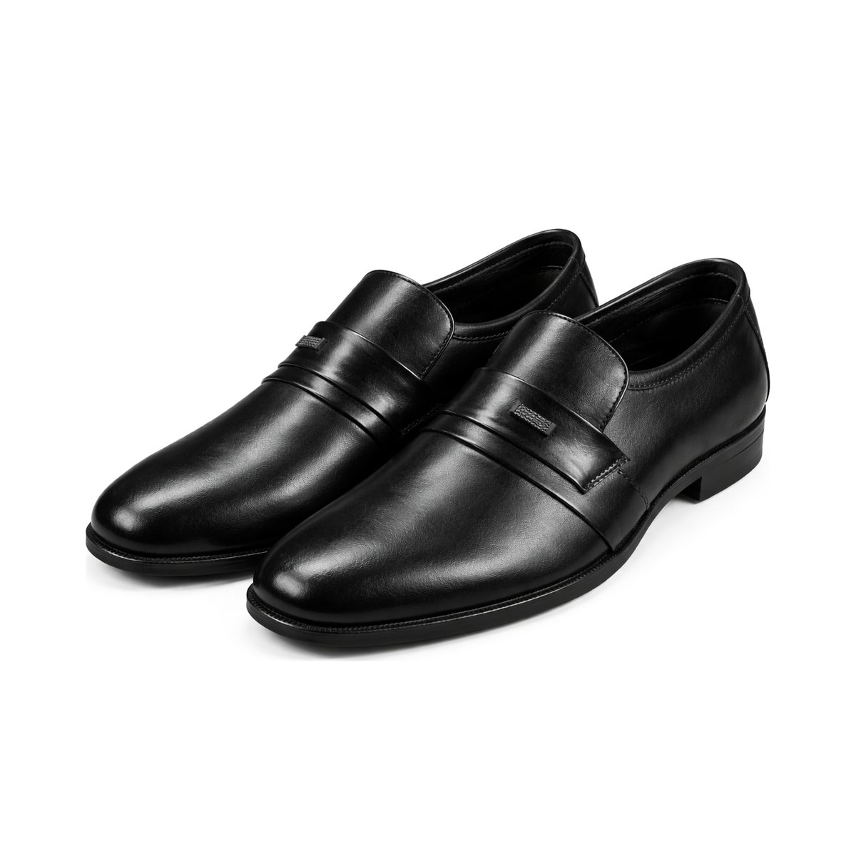 Preston T-Toe Crust Leather Derby Shoes - Black