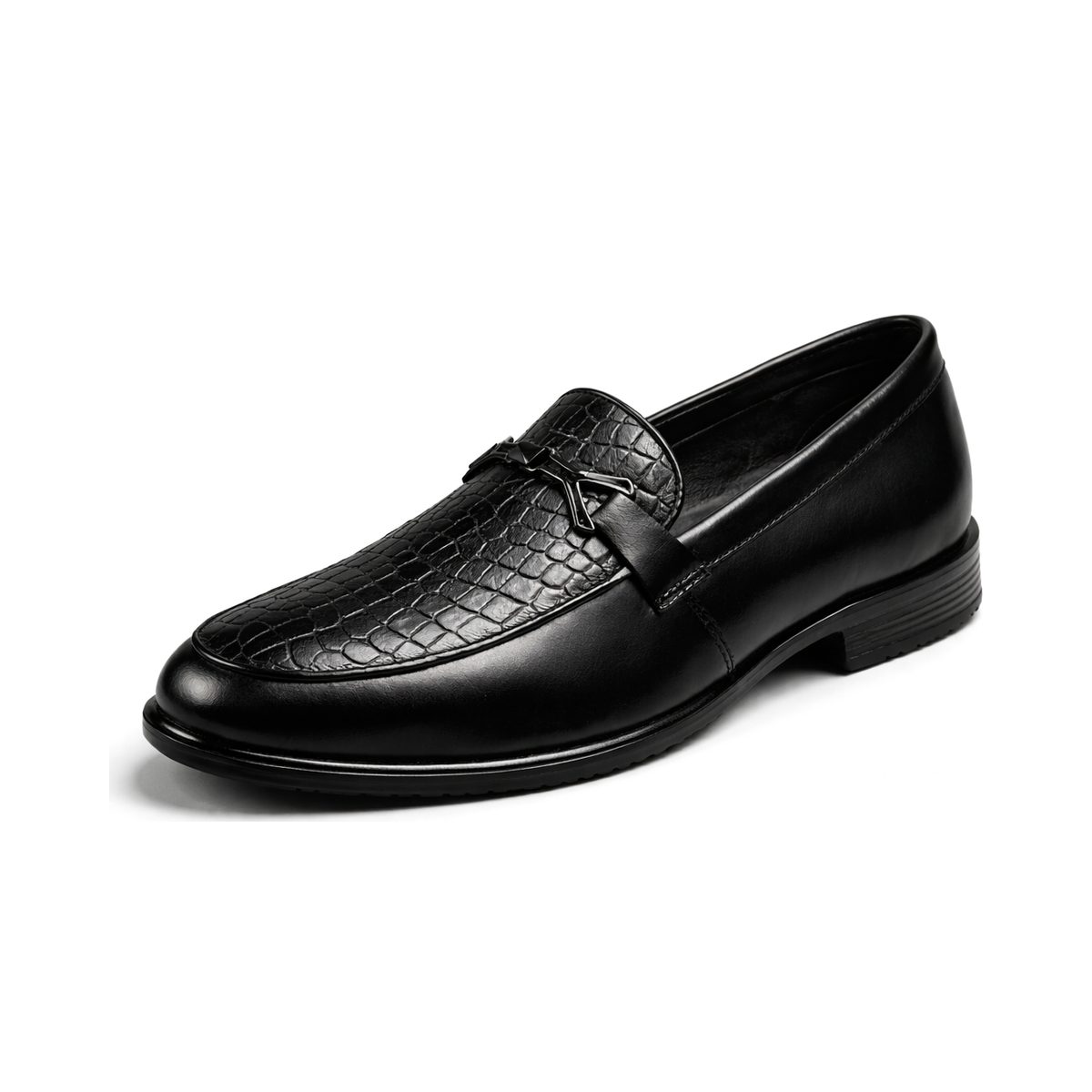 Sterling Crust Leather Loafers - Black